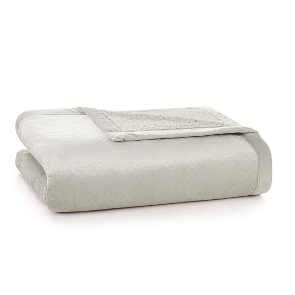 Cobertor Queen de Sherpa e Flanel Fleece Eliot Seda