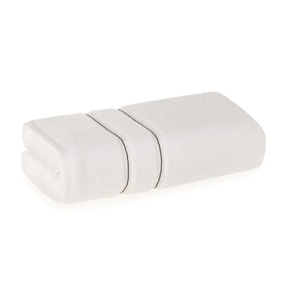  Toalha Banhão Fio Zero Twist 100% Algodão Plaza Branco/Preto