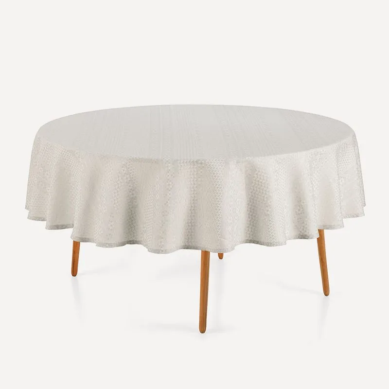 Toalha de Mesa Redonda 6 Lugares Artemis Branco