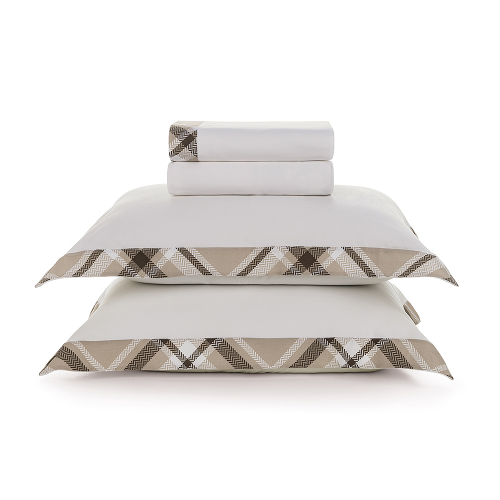 Jogo de Cama Queen 300 Fios 100% Algodão Benjamin Branco