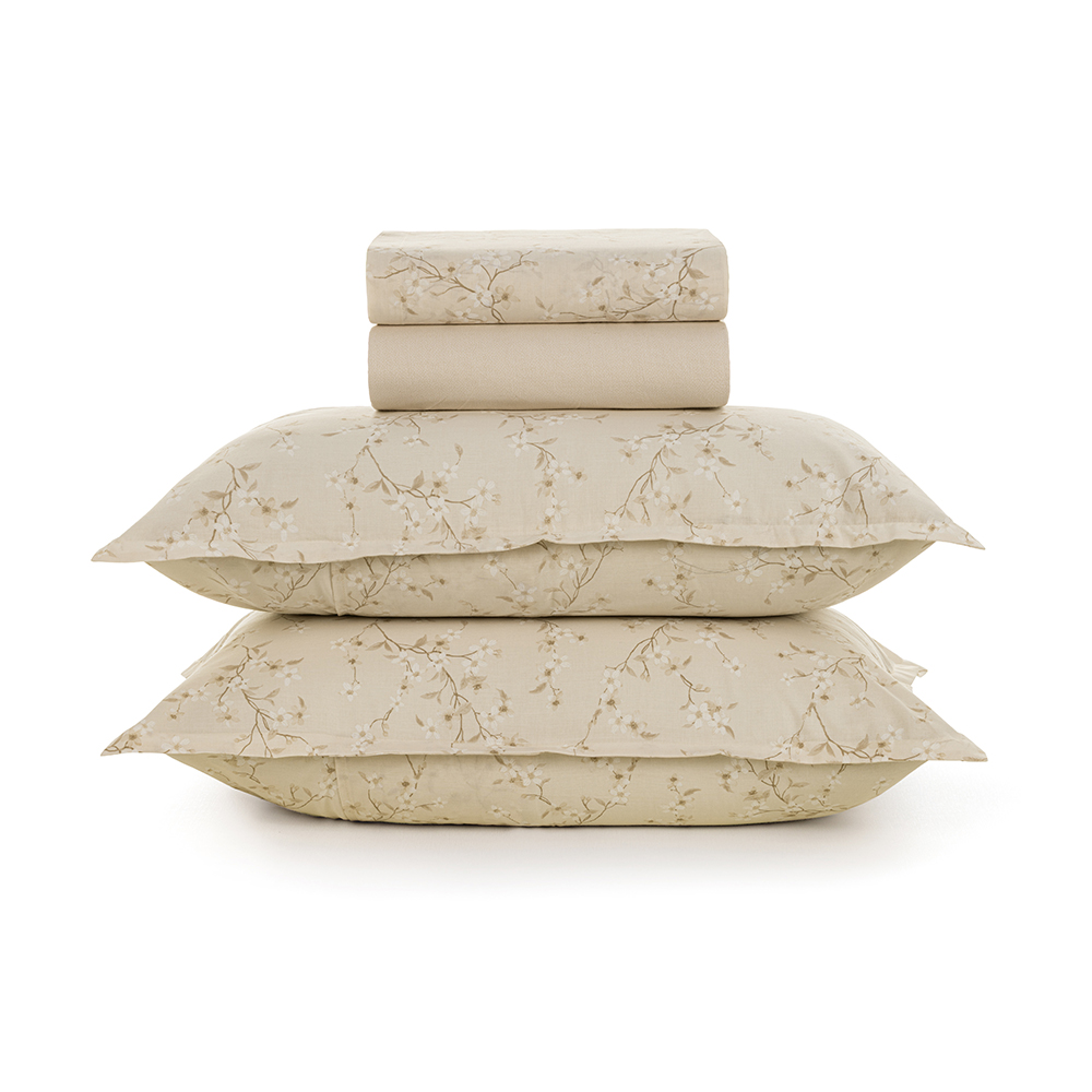 Jogo de Cama Queen 100% Algodão Beatriz