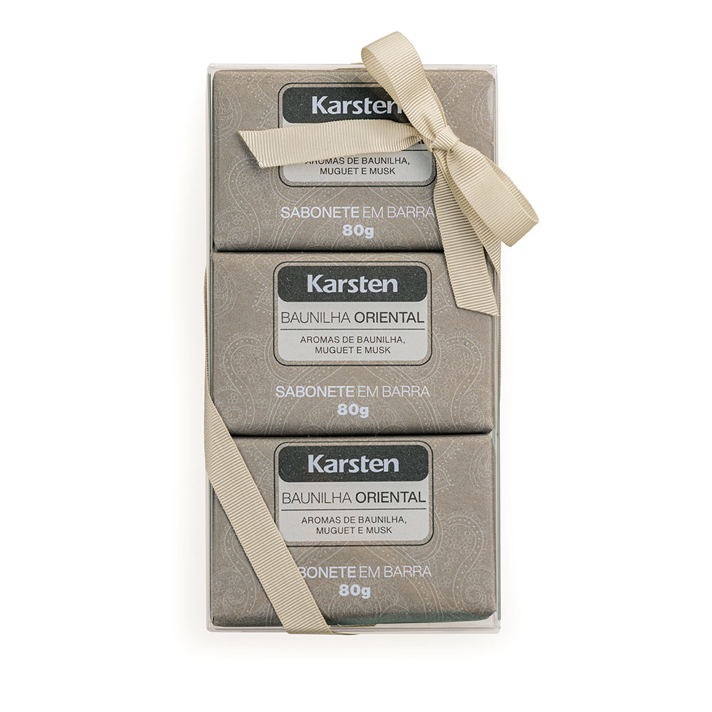  Kit 3 Sabonete em Barra Baunilha Oriental 80g