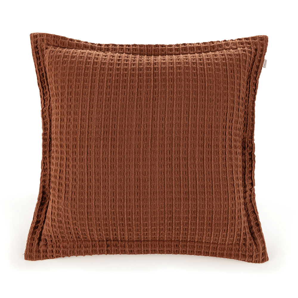  Almofada Decorativa Quadrada 100% Algodão Denver Telha