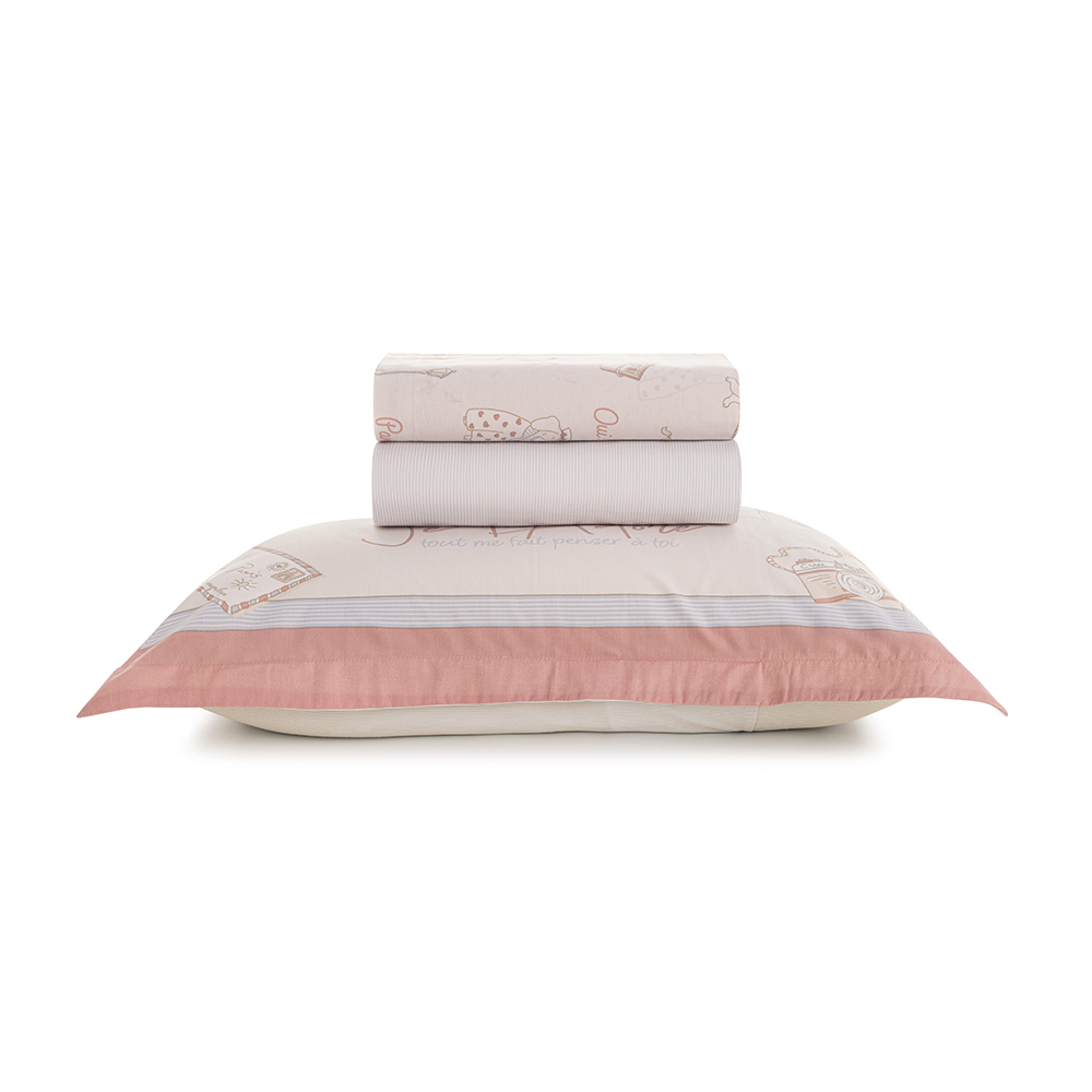  Jogo de cama Infantil Solteiro 200 Fios 100% Algodão Jolie