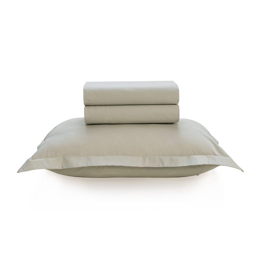  Jogo de Cama Solteiro 100% Algodão 200 Fios Tom Sálvia