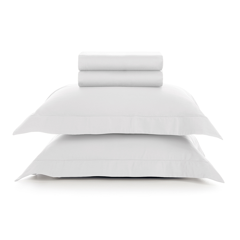  Jogo de Cama Casal 300 Fios 100% Algodão Dallas Branco