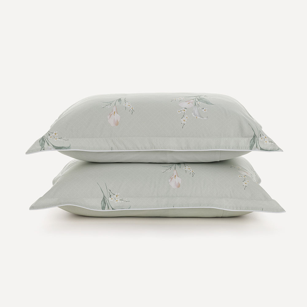  Fronha 2 Peças 200 Fios 100% Algodão Lydia