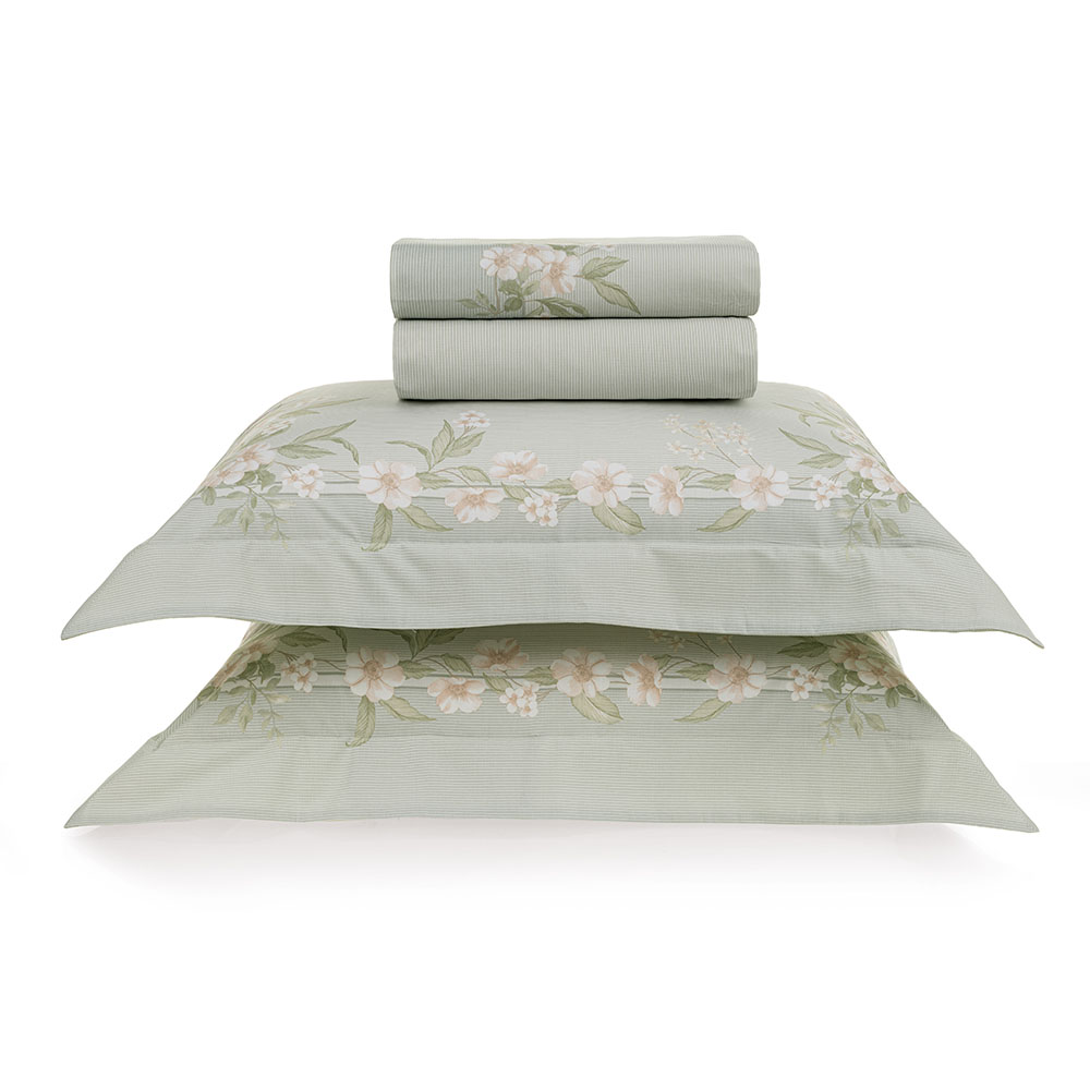 Jogo de Cama Casal 200 Fios 100% Algodão Iasmin