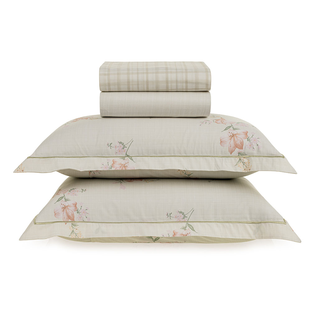 Jogo de Cama Queen 200 Fios 100% Algodão Tarsila