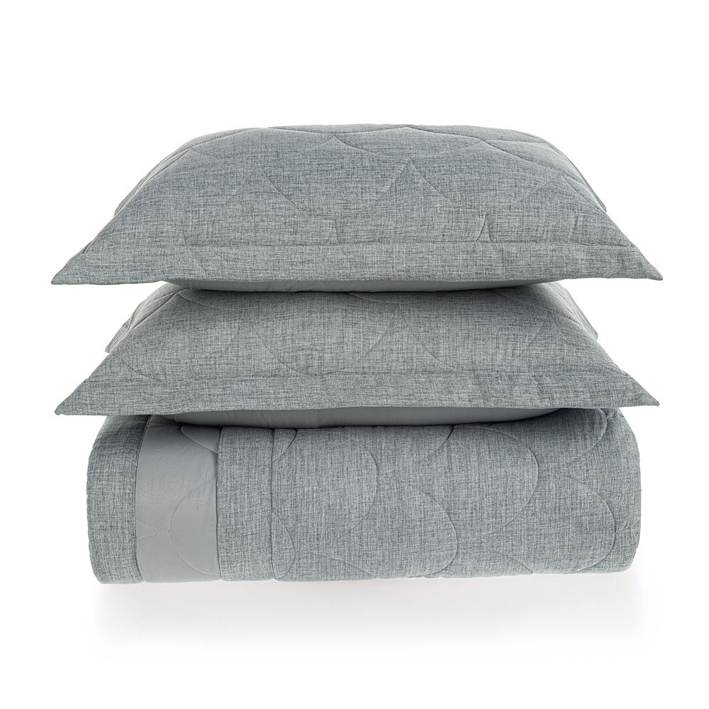  Colcha Queen com 2 Porta-travesseiros Torres Basalto