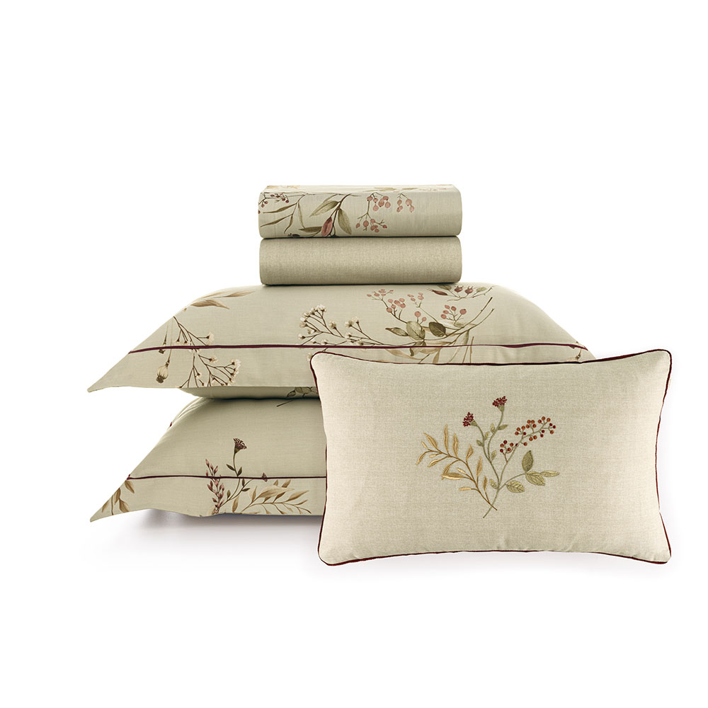 Jogo de Cama Casal com Capa de Almofada 300 Fios Margô
