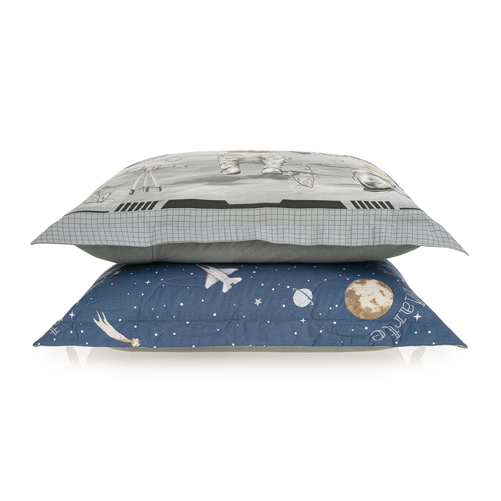 Kit Fronha e Porta-travesseiro Infantil 100% Algodão Lunar